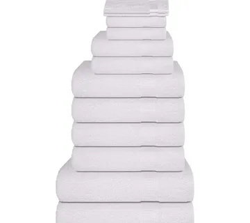 vidaXL Set ručnika FROGN od 12 dijelova bijeli 360 g/m² - Venlo