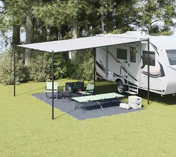 vidaXL Teppi za šator Plava i siva 500 × 300 cm Polietilen - Venlo