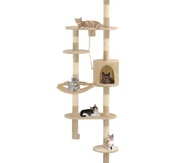 vidaXL Penjalica za mačke sa stupovima za grebanje od sisala 194 cm bež - Venlo