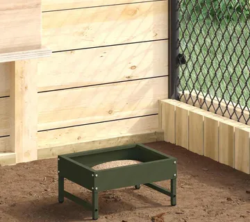 vidaXL Feeder za ptice Maslinasto zelena 80 x 28 x 13.5 cm - Venlo