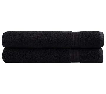 vidaXL Ručnici SOLUND 2 kom crni 100 x 200 cm 600 gsm - Venlo