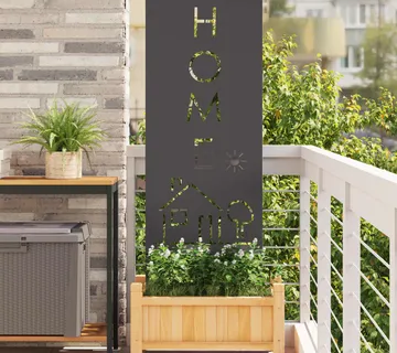vidaXL Privatnost u vrtu Crna 50 x 140 cm Hladno valjana čelična - Venlo