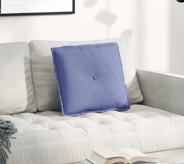 vidaXL Jastuk za leđa Traper plava 50 x 19 x 45 cm tkanina - Venlo