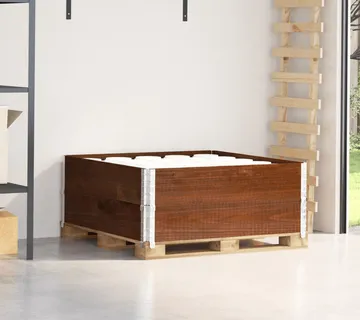 vidaXL Okviri za palete 2 kom smeđi 100 x 100 cm od masivne borovine - Venlo