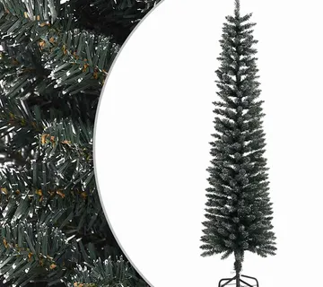 vidaXL Umjetno usko božićno drvce sa stalkom zeleno 210 cm PVC - Venlo