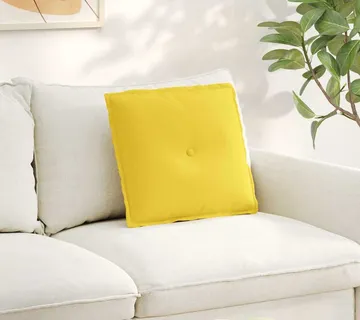 vidaXL Jastuk za leđa Svijetlo žuta 50 x 19 x 45 cm tkanina - Venlo