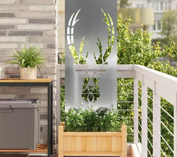 vidaXL Privatnost u vrtu Srebrno 50 x 140 cm Pocinčani čelik - Venlo