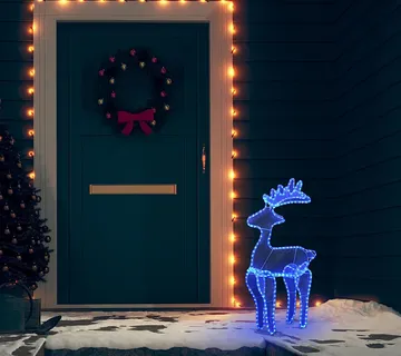 vidaXL Ukrasni božićni sob s mrežom i 306 LED žarulja 60 x 24 x 89 cm - Venlo