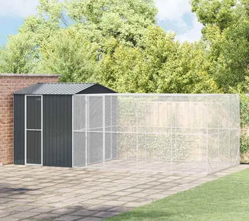 vidaXL Kavez za ptice Antracit 635 x 304 x 247 cm Cinkani čelik - Venlo