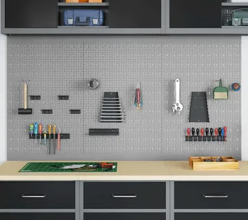 vidaXL Panel za alate 3 kom. Siva 150 x 1 x 80 cm - Venlo