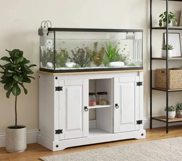 vidaXL Stalak za akvarij CORONA Bijela i smeđa 101,5 x 37 x 73 cm - Venlo