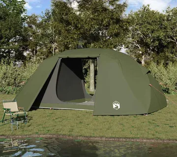 vidaXL Šator za ribolov s krovom Maslinasto zelena 514 x 465 x 187 cm - Venlo
