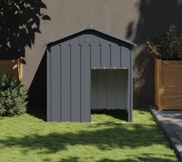vidaXL Kućica za pse s krovom antracit 117x103x123 cm pocinčani čelik - Venlo