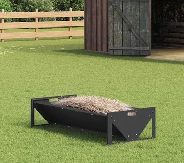 vidaXL Hranilica za stoku Crna 108 x 50 x 28 cm 10 kg - Venlo