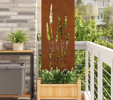 vidaXL Privatnost u vrtu Cvjetni Rđa 50 x 140 cm - Venlo