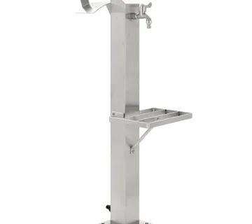 vidaXL Vrtni stup za vodu od nehrđajućeg čelika četvrtasti 95 cm - Venlo