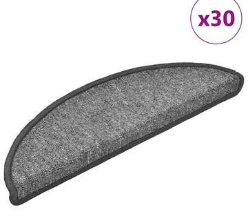 vidaXL Prostirke za stepenice 30 kom 56x17x3 cm tamno sive poluokrugle - Venlo