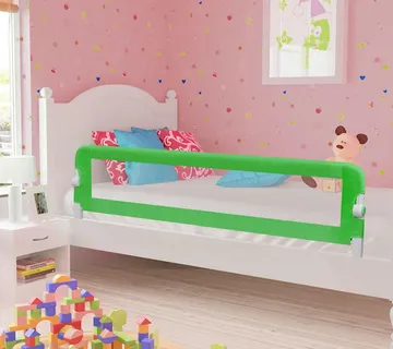 vidaXL Sigurnosna ogradica za dječji krevet zelena 180x42 cm poliester - Venlo
