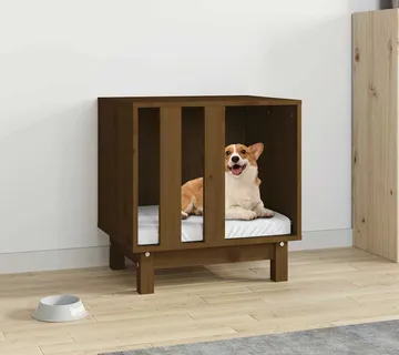 vidaXL Kućica za pse boja meda 50 x 40 x 52 cm od masivne borovine - Venlo