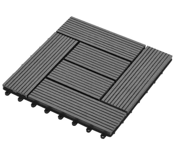 vidaXL Pločice za decking 11 kom. Siva 30 x 30 cm WPC - Venlo
