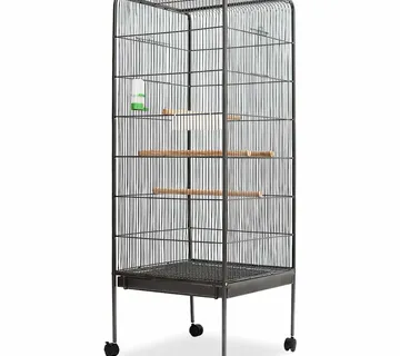 vidaXL Kavez za ptice crni 54 x 54 x 146 cm čelični - Venlo