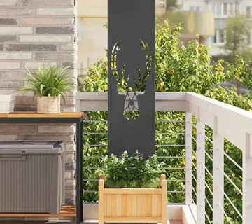 vidaXL Privatnost u vrtu Crna 32 x 140 cm Hladno valjana čelična - Venlo