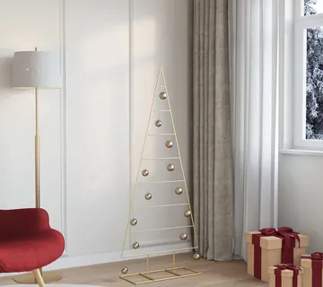 vidaXL Metalna božićna jelka Zlatno 150 cm Čelik s praškastim premazom - Venlo