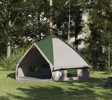 vidaXL Teepee šator za 8 osoba 8 osoba Zelena i bijela - Venlo