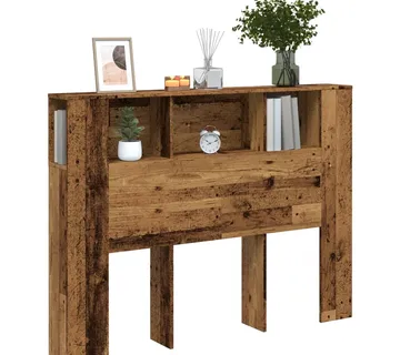 vidaXL Uzglavni ormarić staro drvo 140x18,5x102,5 cm konstruirano drvo - Venlo