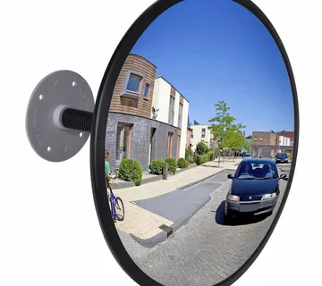 vidaXL Konveksno unutrašnje plastično akrilno ogledalo, crno, 30 cm - Venlo