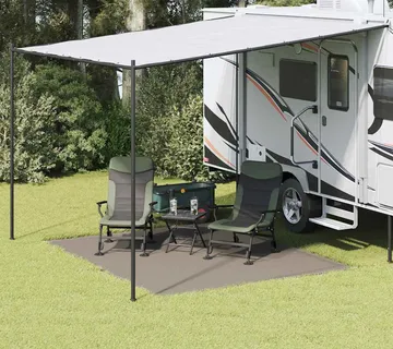 vidaXL Teppi za šator Svijetlo siva 300 x 250 cm Polietilen - Venlo