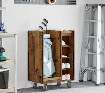 vidaXL Golf ormar s kotačem Jednobojno Staro drvo 65 x 45 x 98 cm - Venlo