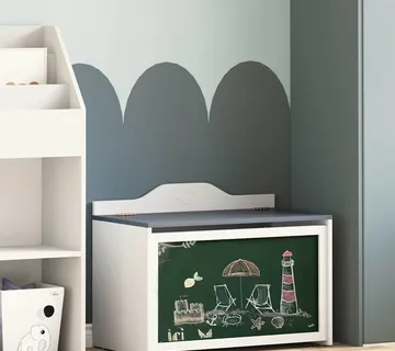 vidaXL Kreativno skladištenje za djecu s pohranom ROROS Siva i bijela - Venlo
