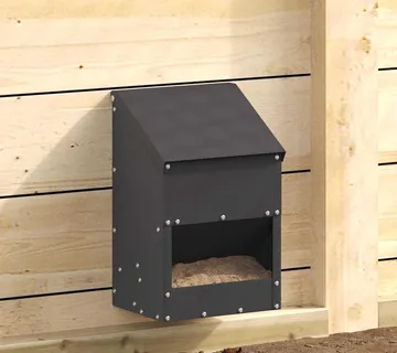 vidaXL Hranilica za piliće Crna 21 x 16 x 33 cm 3 kg - Venlo