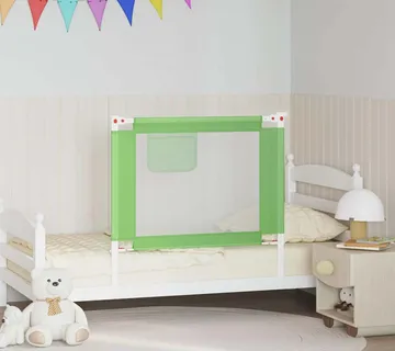 vidaXL Sigurnosna ograda za dječji krevet zelena 90 x 25 cm od tkanine - Venlo