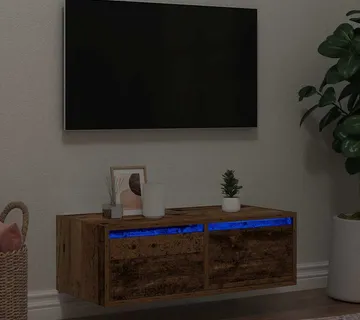 vidaXL TV ormarići s LED svjetlima 2 kom boja drva 75x35,5x25 cm - Venlo
