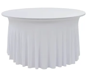 vidaXL Rastezljive navlake za stol 2 kom duge 180 x 74 cm bijele - Venlo