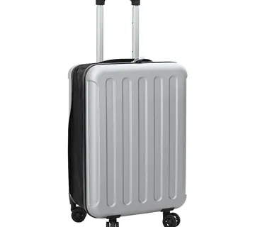 vidaXL Kofer s zaključavanjem Srebrno 34 x 23 x 55.5 cm ABS plastika - Venlo