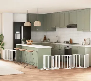 vidaXL Vrata za pse s vratašcima 12 panela sklopiva 600 cm drvo topole - Venlo