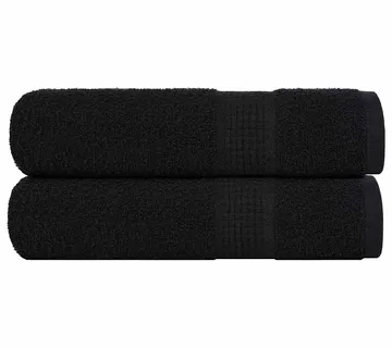 vidaXL Ručnici za kupanje FROGN 2 kom crni 100x150 cm 360 g/m² - Venlo