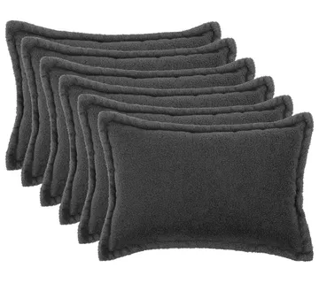vidaXL Presvlaka za jastuk 6 pcs HOUTEN Tamnosiva 50 x 70 cm Bouclé - Venlo