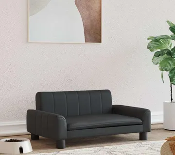 vidaXL Krevet za pse crni 70 x 45 x 30 cm od umjetne kože - Venlo
