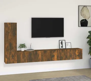 vidaXL 3-dijelni set TV ormarića boja dimljenog hrasta drveni - Venlo