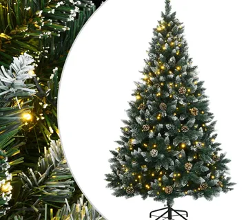 vidaXL Umjetno božićno drvce s 300 LED žarulja 210 cm - Venlo