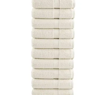 vidaXL Premium ručnici za goste SOLUND 10 kom. krem boje 30x50 cm 600 g/m² - Venlo