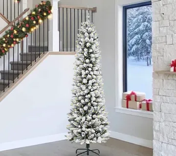 vidaXL Umjetno božićno drvce Bijela 240 cm PVC i Metal i Plastika - Venlo