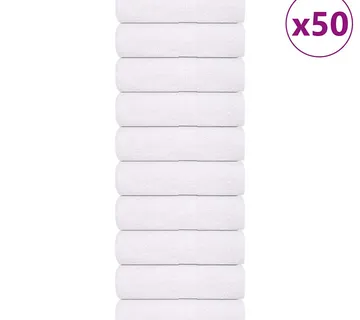 vidaXL Ručnici za pranje FROGN 50 kom bijeli 30x30 cm 360 g/m² - Venlo