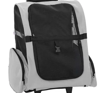 vidaXL Kolica za kućne ljubimce 3-u-1 Dizajn Siva 48x32x(57-106) cm Oxford tkanina - Venlo