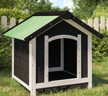 vidaXL Kućica za pse siva 65 x 65 x 61,5 cm od masivne borovine - Venlo