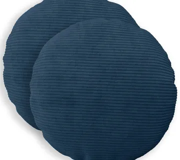 vidaXL Presvlaka za jastuk 2 pcs HEERLEN Mornarsko plava Ø 50 cm Kord - Venlo